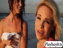 Hot Playmates Kite Boarding Naked With The Professional