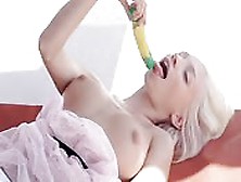 Kinky Blonde Fucks Herself With Colored Putty