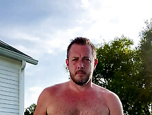 Daddy Afternoon Dip In The Pool