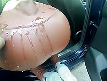 Sleazy let me fuck her straight in the BUTT in my Car
