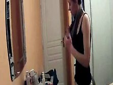 Secretly Filmed While She Changes Clothes