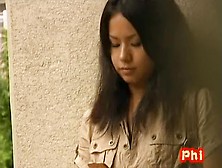 Hot Asian Babe Waiting Gets A Juicy Street Sharking.