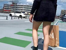 GF wears Booty Plug in Public.  Flashes Booty and Bazookas and gets Caught multiple times!