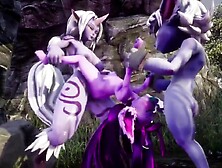 Funatari Anime Creatures Fucking In A Threesome