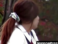 Japanese student caught urinating public by secret watcher