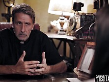 Large melons cheating cougar gets manipulated and pounded by sexually excited aged priest