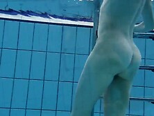Watch them hotties swim naked in the pool