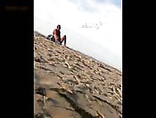 Gay Voyeur's Spying And Beach Fuck