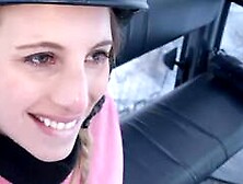 MyDirtyHobby - Daring amateur risky public swallow on the teleferic