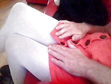 White Stocking Tease In Full !!