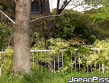 Japanese women are afraid they will be caught while pissing