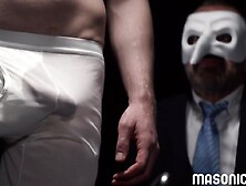 Masonicboys Masked Dilf Damien Oaks Orders Twink To Sit On Butt Plug