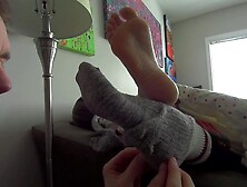 The Sock Bandit! (Part two) - Candid MILF has her Fine Wrinkled Soles Devoured! 1080p HD