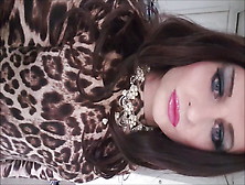 Crossdresser In Wife's Leopard Print Dress