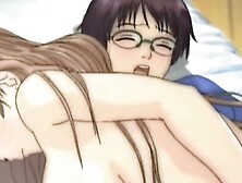 Steamy adult carton shows busty blonde riding a nerdy guy