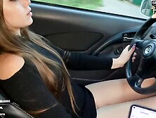 Cumming Hard in Public Drive thru with Lush Remote Controlled Vibrators(Lovense)