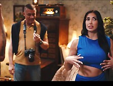 French Brunette hair with Fake Enhanced Giant Melons gets Her Teats Sucked during the time that F...