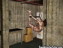 Tied Up 3D Cartoon Bruentte Babe Getting Fucked