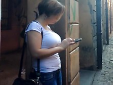 Stalking Her Because Of Those Big Boobs