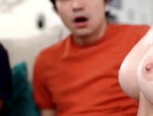 Step-Moms Share Their Daughters With Stepbrother In Threesome