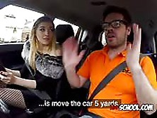 Blondie Sucks Driving Instructors Cock