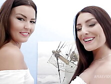 RIM MY GAPE - Cindy Shine & Katy Rose anal skanks in a naughty A2M fueled 0% twat scene,  with an anal cream-pie finish PX009