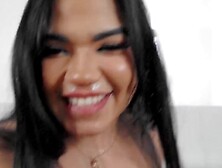 SlutySummerCol - Point Of View Blowjob & Facial From Behind