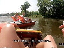 HUNT4K.  Large Dude Sells his GFs Twat to Rich Guy in the Park