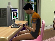 Mom Caught Hear Son Watching Porn And Masturbate Then It Helps Him For The First Time To Make Make Sex | Mom And Son Part.  1 | P