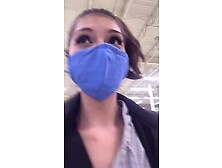 Beautiful Teen Trying Out Vibrating Panties In Grocery Store