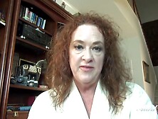 POV : Your Step-Auntie Ginger Caught You Jerking Off, Lends Her Services Instead