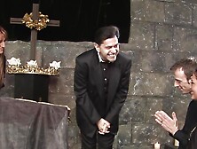 Jasmine Black And Stacey Saran Get Fucked By Priests In The