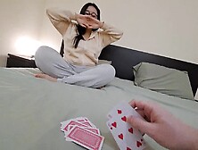 Large Booty Latin Chick Loses At Cards And Receives Interior Cumshots