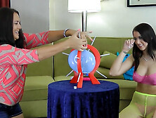 Angel and voluptuous Grace captivating strip game of Prick-Prick-Bang