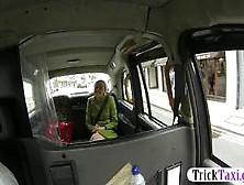 Short Blond Hair Passenger Fucked In The Cab To Off Her