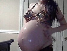 Magdalena Pregnant 2012 Princess Leia Twinner Huge Belly Oil Milf #tbt