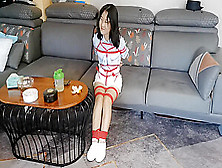 Chinese Girl Bondage With White Shoes