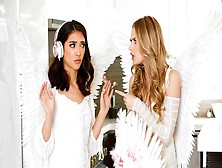 When Girls Play featuring Jane Wilde and Scarlett Sage's small tits porn