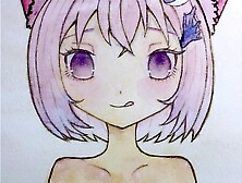 The cat wants to drink your schlong milk.