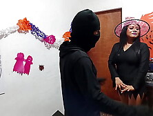 A perverted witch prepares a potion for her boss and mounts him like a slave.  The chick uses him in a kinky way to satisfy the d