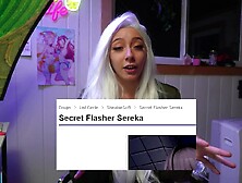 REAL LIFE PUBLIC EXHIBITIONIST PLAYS ANIME FLASHING GAME: Secret Flasher Sereka-san