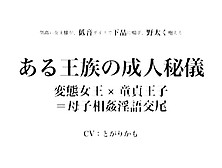 【18禁音声】『ある王族の成人秘儀 ～変態女王×童貞王子=母子相姦淫語交尾～ 』予告編