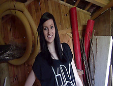 Povbitch - Tall Thin Dark Haired Plumbed In Garden House