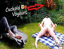 Public Park Ex-Wife Sharing - Cuck-Old Fun With Masturbating Voyeurs