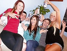 Partying girls Brooklyn Dayne and Domino Aries are enjoying dick-riding