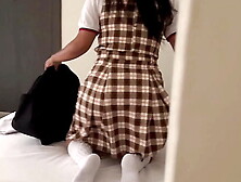 Horny stepdaughter comes home from school to play with her pussy and is discovered by her morbid and perverted stepfather.