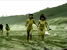 Japanese Naked Girls Running On The Beach