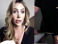 British CFNM lady teasing on video call masturbating guy