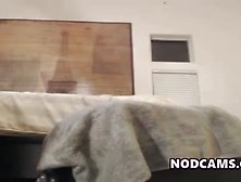 Pretty asian rubs her oiled pussy