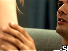 Cute girl gives an eager blowjob and rides cock energetically